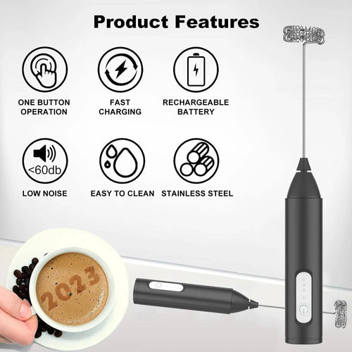 USB Rechargeable Milk Frother